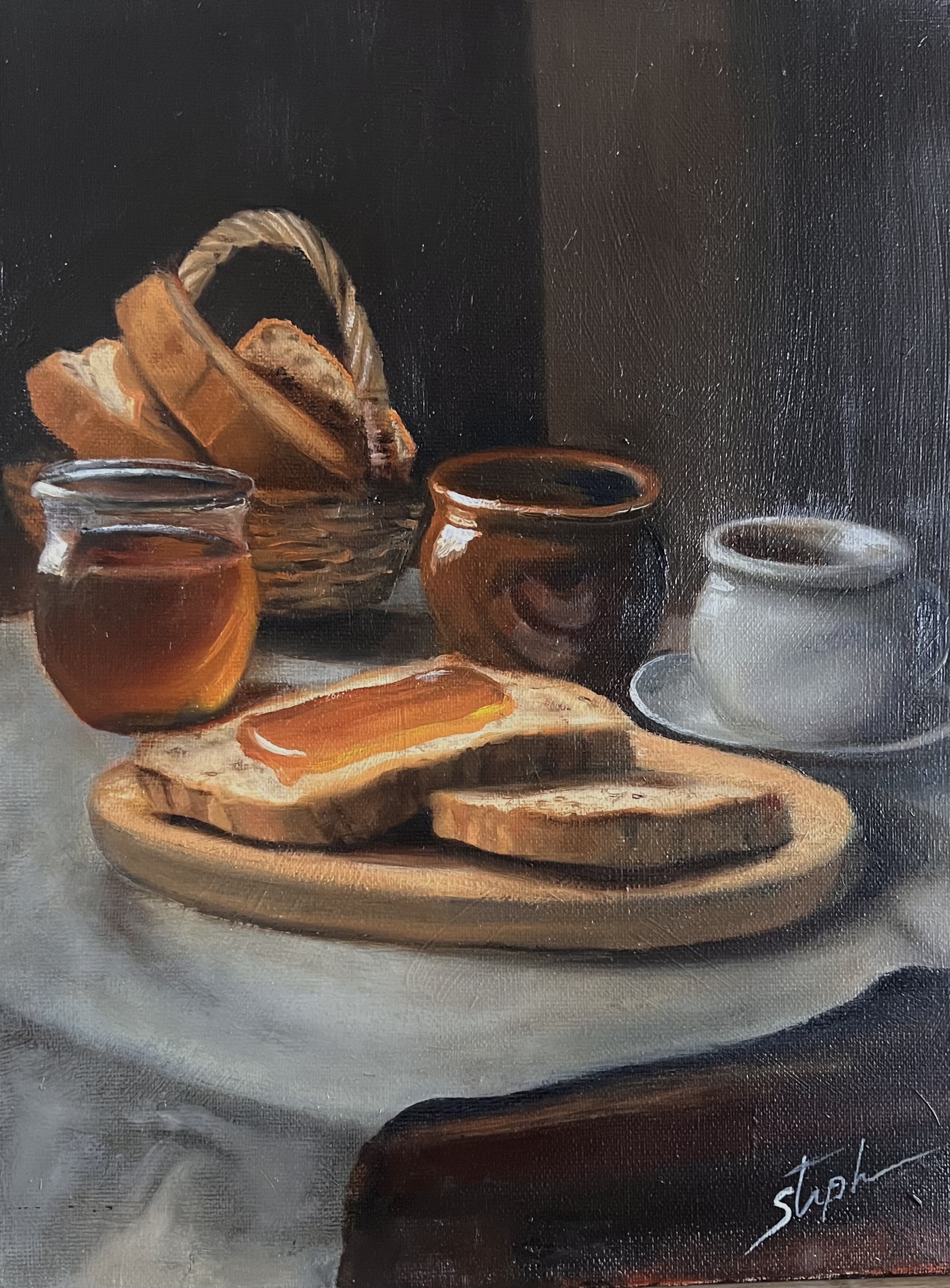 Stilleven met Honing en Brood